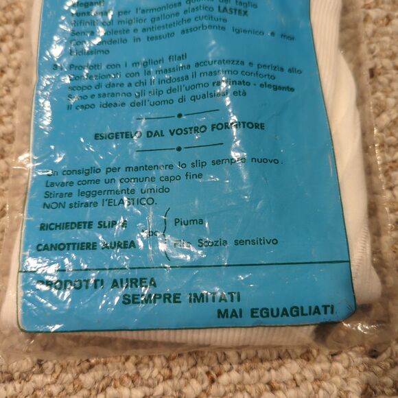 Vintage Aurea Mens Undershirt Tank Top Size 5 US Large White Ribbed Cotton - Picture 3 of 6